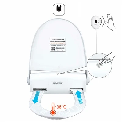 Verwarmde hygiënische toiletbril voor publiek